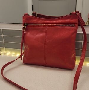HOBO Red Leather Crossbody Bag